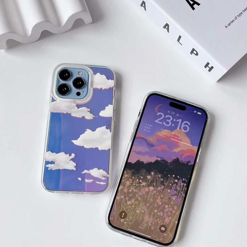 Clear Sky Holographic Case for iphone 14 - 14 pro max