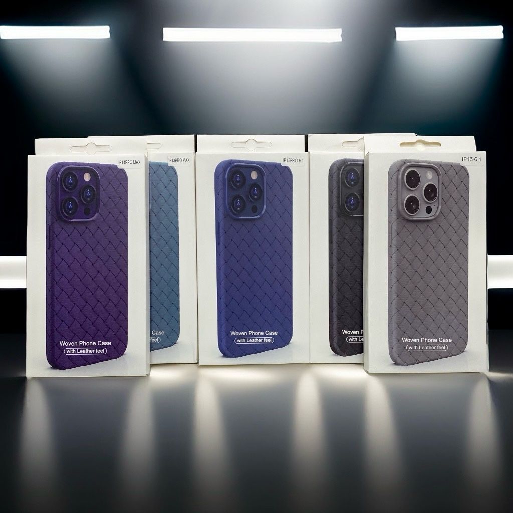 Leather Luxe Woven iPhone Case –  Stylish Protection ( 11 to 13 ) series