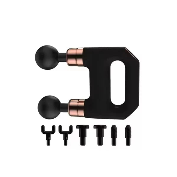 Rechargeable Double Head Electric Body & Neck Massager Deep Tissue Handheld Muscle Relaxation Gun