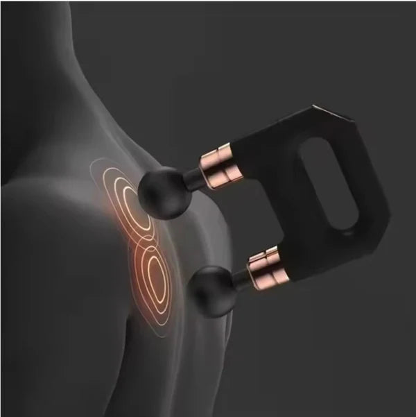 Rechargeable Double Head Electric Body & Neck Massager Deep Tissue Handheld Muscle Relaxation Gun