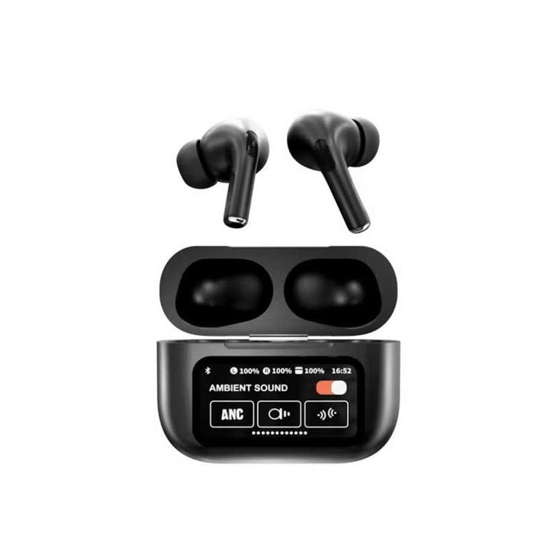AirPods Pro A9 – Double Dark Noise Reduction with ANC & ENC, Battery Display, and Touch Control Black