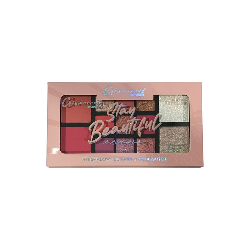 Glamorous Face 9+2+2 Eyeshade , Blush On & Highlighter Kit