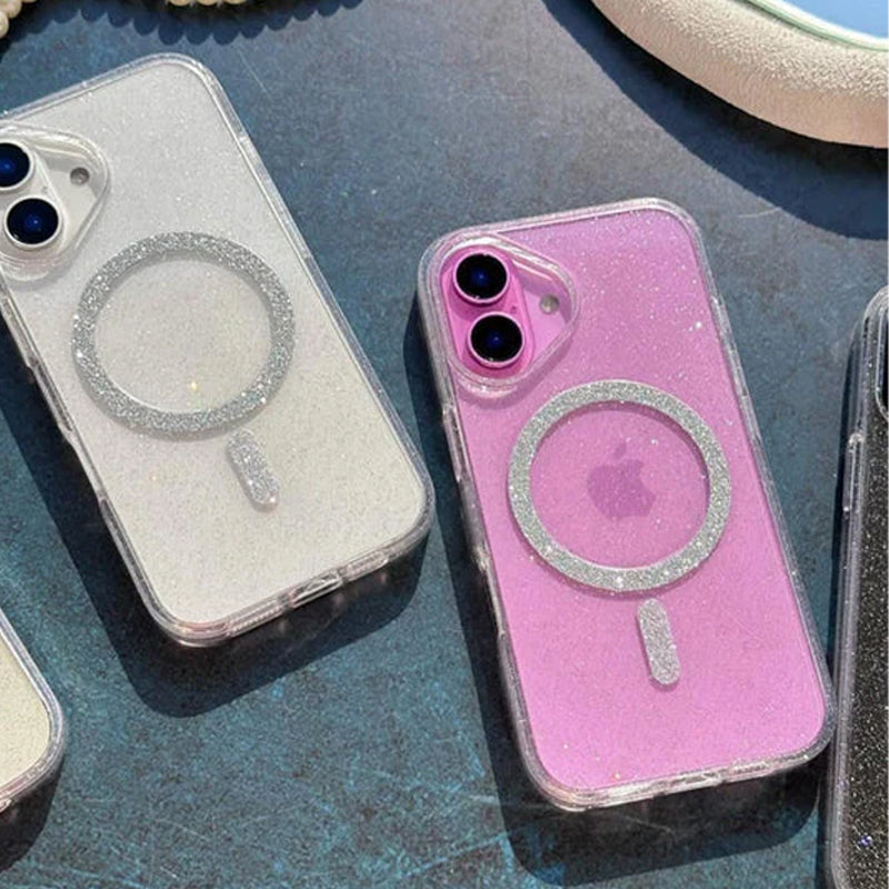 MagSafe Glitter Transparent Shimmer Case