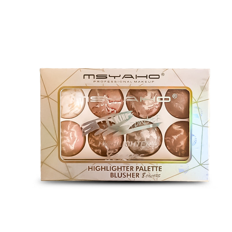 MSYAHO  8 Color Eyeshadow ,Blushon & Highlighter Kit.