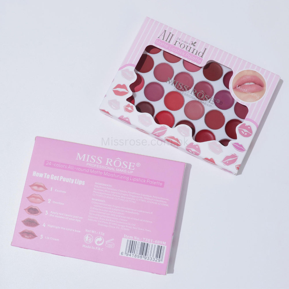 Miss Rose 24 Color Lipstick Palette