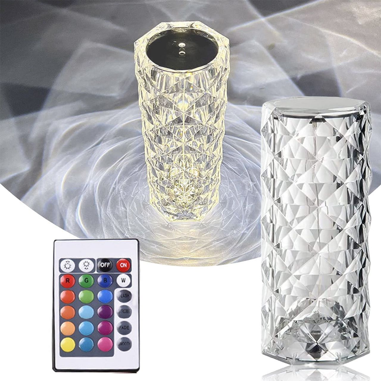 Crystal Table Lamp , USB Charging Touch Lamp.