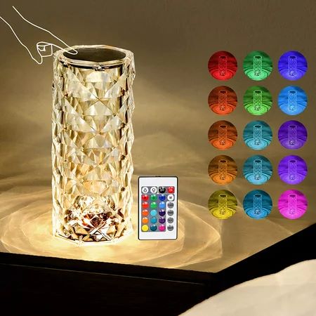Crystal Table Lamp , USB Charging Touch Lamp.