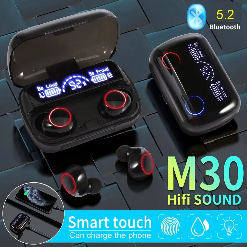 M30 TWS wireless Bluetooth 5.2 Earbuds