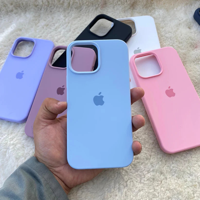 Blue Horizon Velvet Silicone Case for iphone (blue) 16 -16 pro max