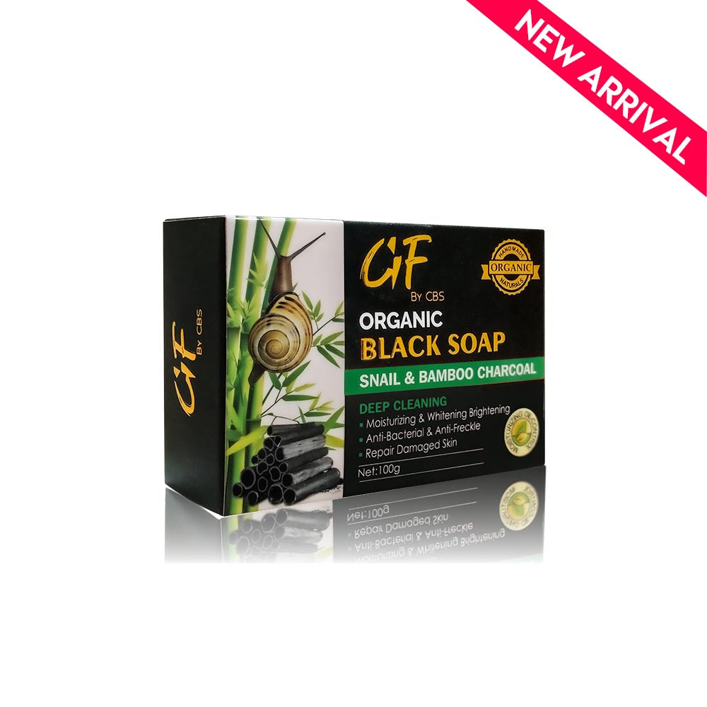 Organic Black Soap Snail & Bamboo Charcoal