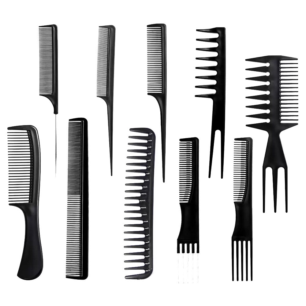Pack Of 10 Piece Professional  Hair Styling Comb Set. (240)
