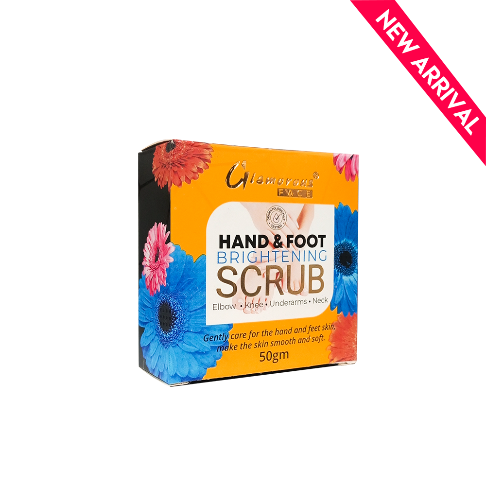 Glamorous Face Hand & Foot Scrub, Brightening Scrub 50gm