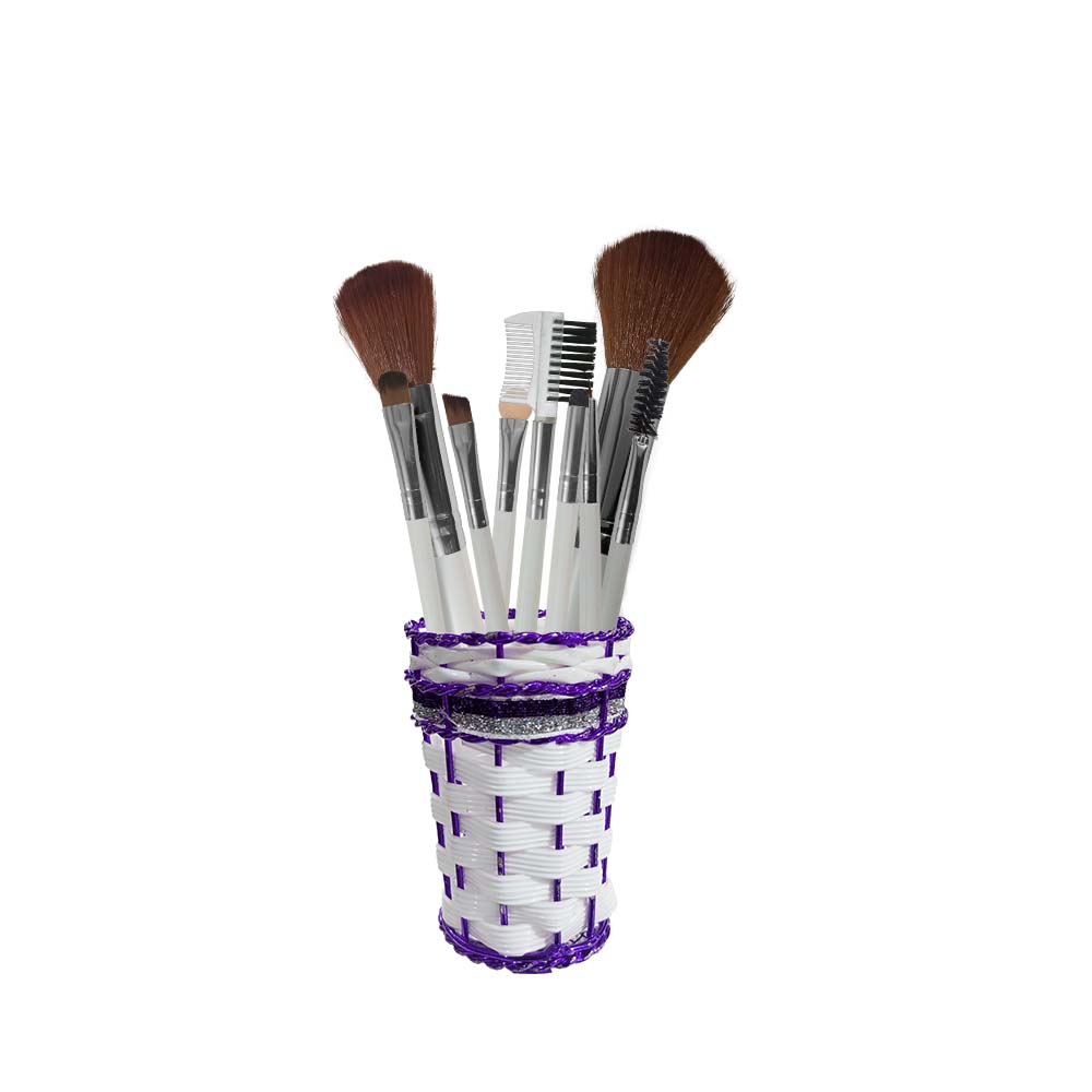Aqua Color Line 9 in 1 Makeup Brushes Set (4 Colors)